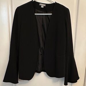 Kenar Black Blazer with Flared Sleeves